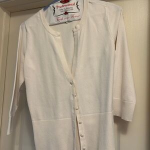 White House Black Market white sweater